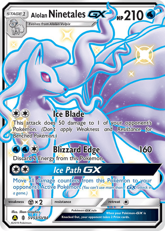 Alolan Ninetales-GX — Hidden Fates Shiny Vault #SV53