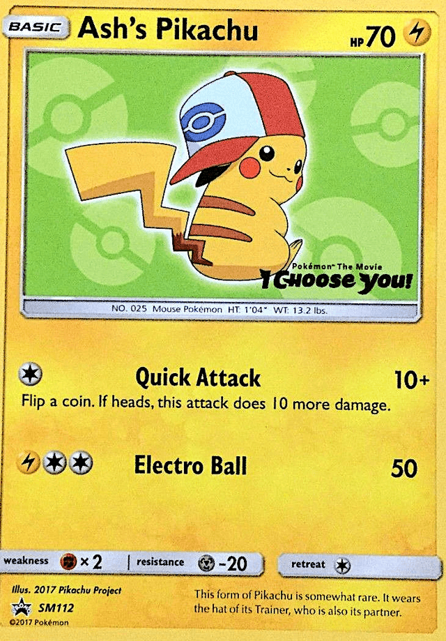 Ash's Pikachu — SM Black Star Promos #SM112
