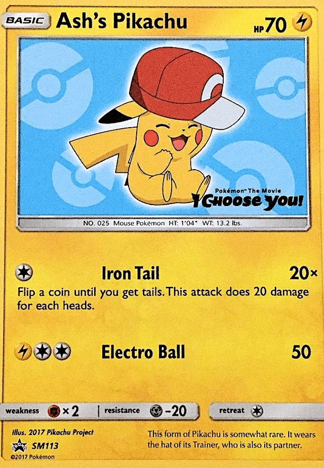 Ash's Pikachu — SM Black Star Promos #SM113