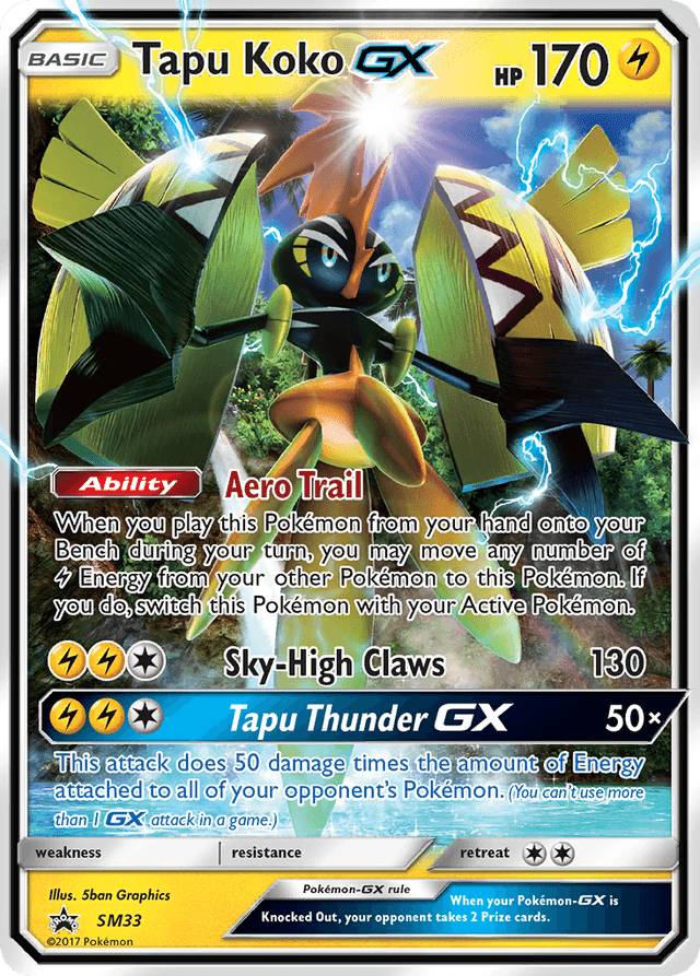 Tapu Koko-GX — SM Black Star Promos #SM33