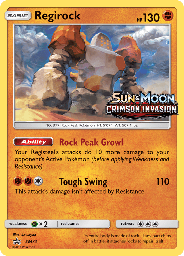 Regirock — SM Black Star Promos #SM74