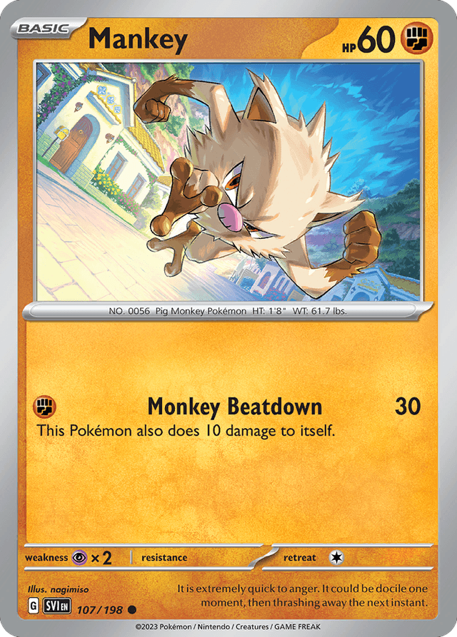 Mankey — Scarlet & Violet #107