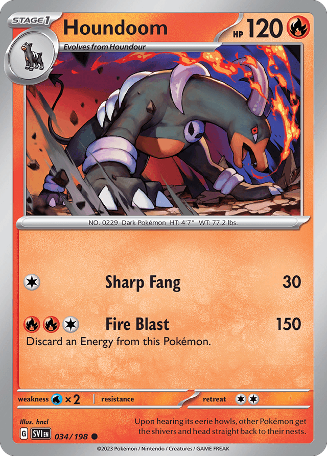 Houndoom — Scarlet & Violet #34