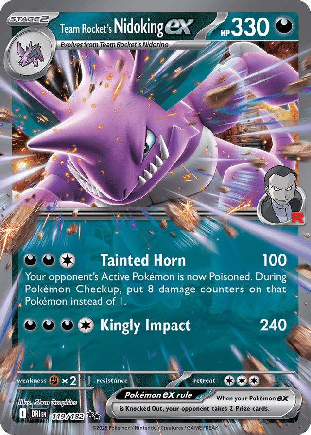 Team Rocket's Nidoking ex — Destined Rivals #119