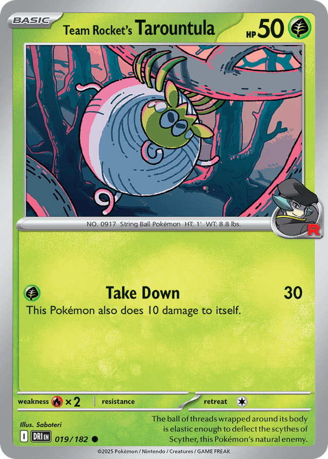 Team Rocket's Tarountula — Destined Rivals #19