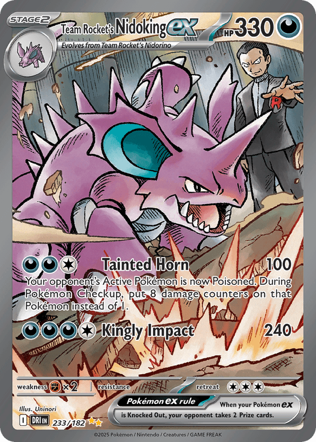 Team Rocket's Nidoking ex — Destined Rivals #233