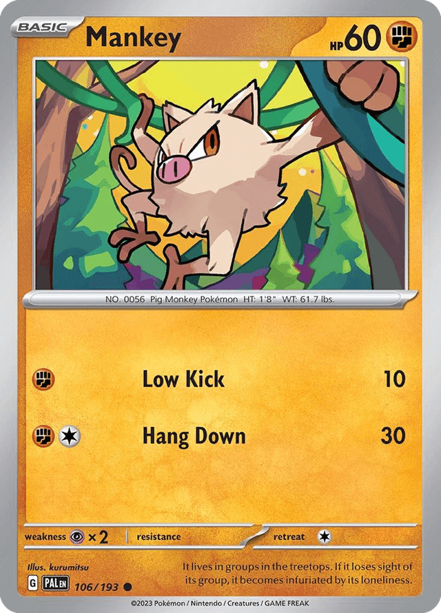 Mankey — Paldea Evolved #106