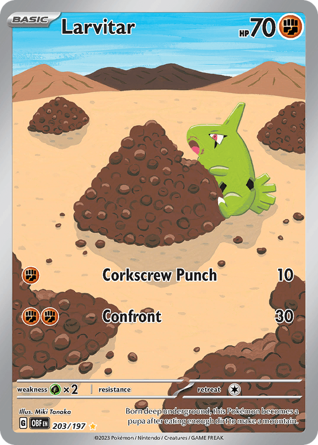 Larvitar — Obsidian Flames #203