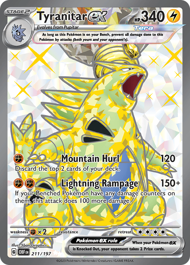 Tyranitar ex — Obsidian Flames #211