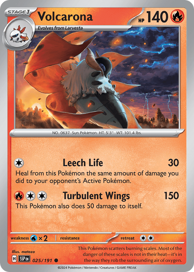 Volcarona — Surging Sparks #25