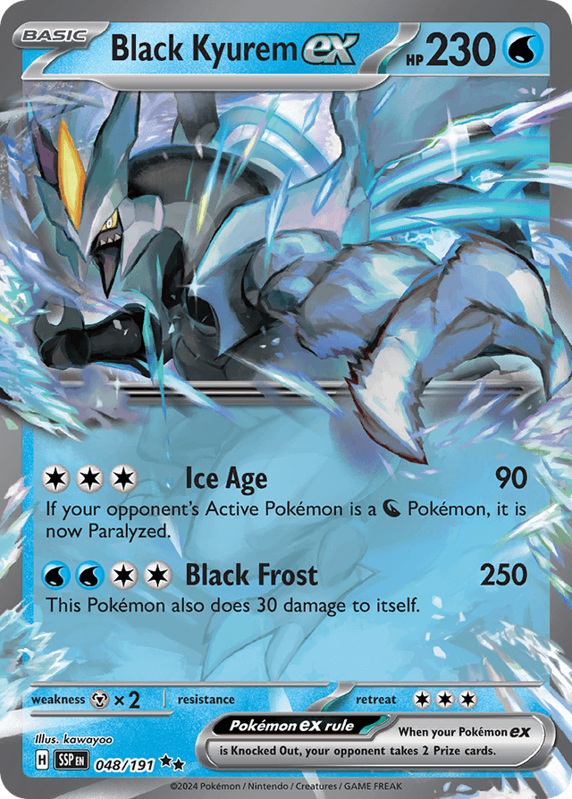 Black Kyurem ex — Surging Sparks #48
