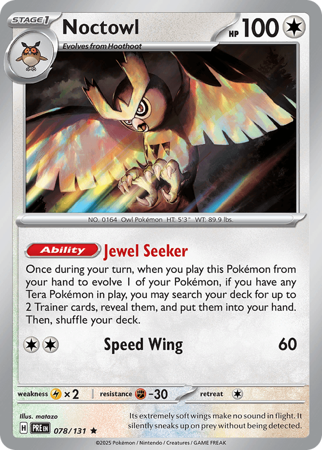 Noctowl — Prismatic Evolutions #78