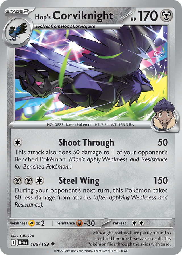 Hop's Corviknight — Journey Together #108