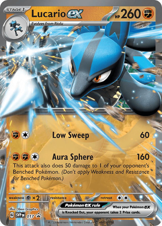 Lucario ex — Scarlet & Violet Black Star Promos #17