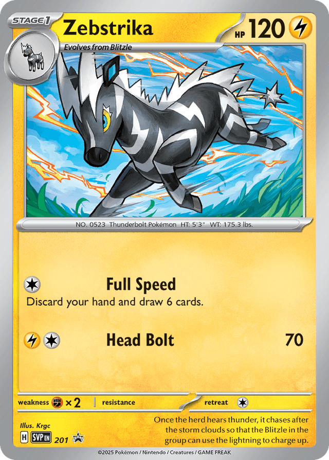 Zebstrika — Scarlet & Violet Black Star Promos #201