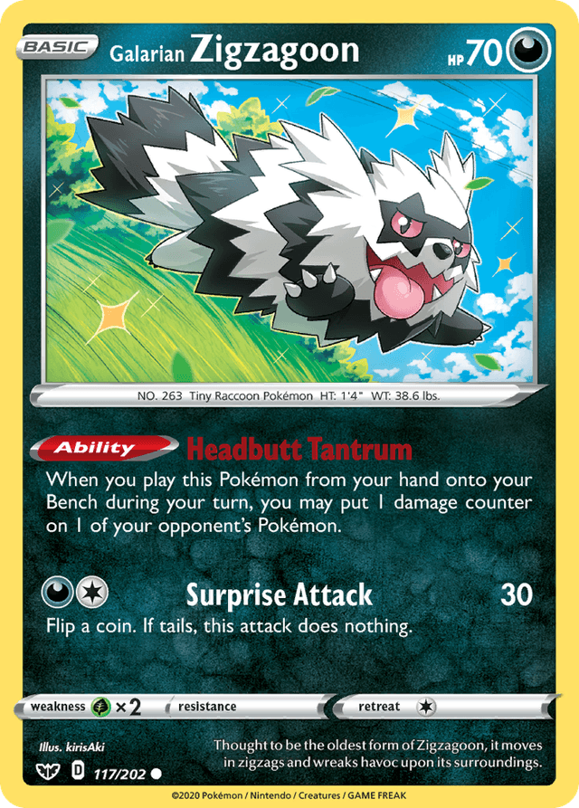 Galarian Zigzagoon — Sword & Shield #117