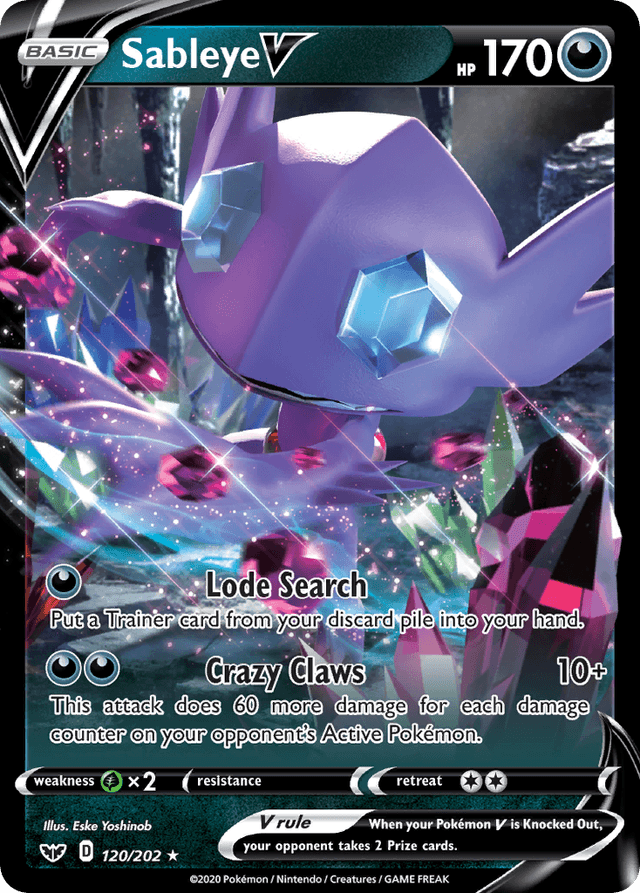Sableye V — Sword & Shield #120