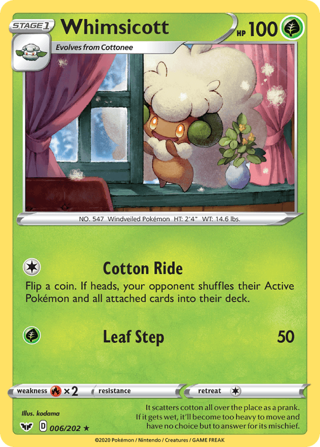 Whimsicott — Sword & Shield #6