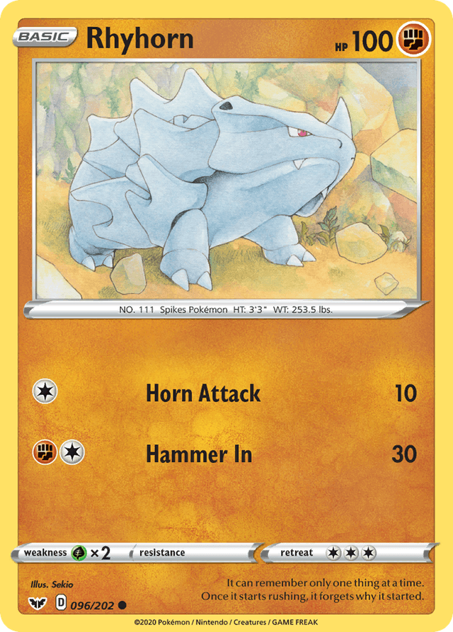 Rhyhorn — Sword & Shield #96