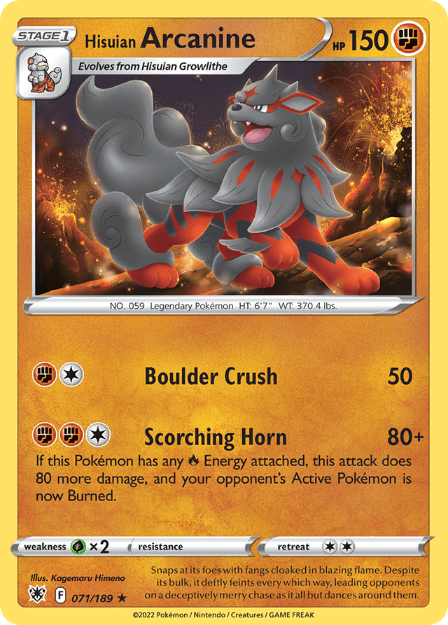 Hisuian Arcanine — Astral Radiance #71