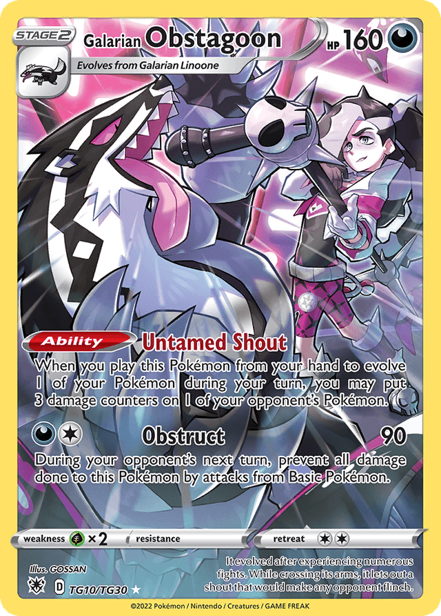 Galarian Obstagoon — Astral Radiance Trainer Gallery #TG10