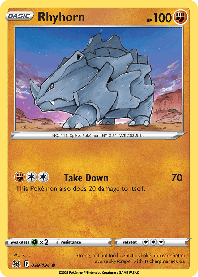 Rhyhorn — Lost Origin #89