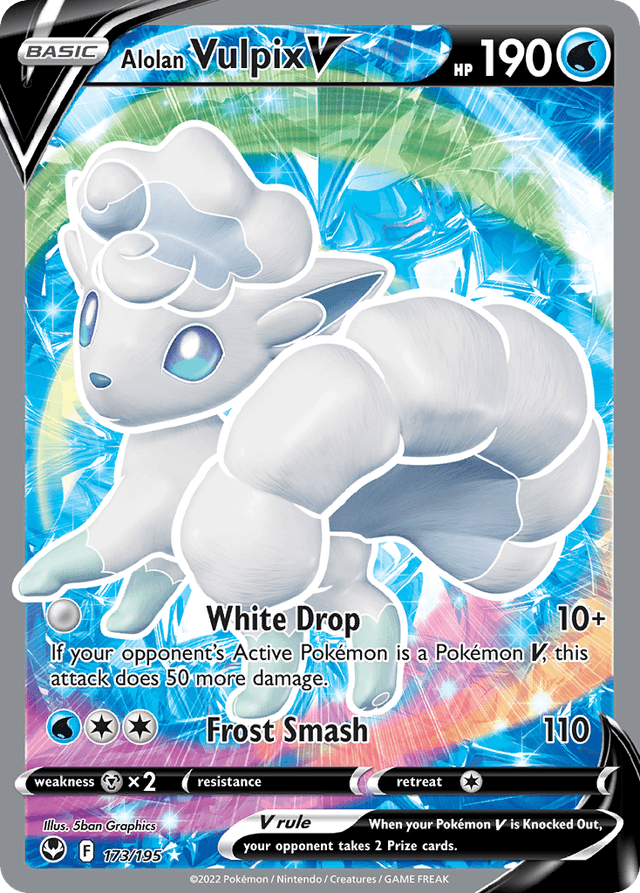 Alolan Vulpix V — Silver Tempest #173