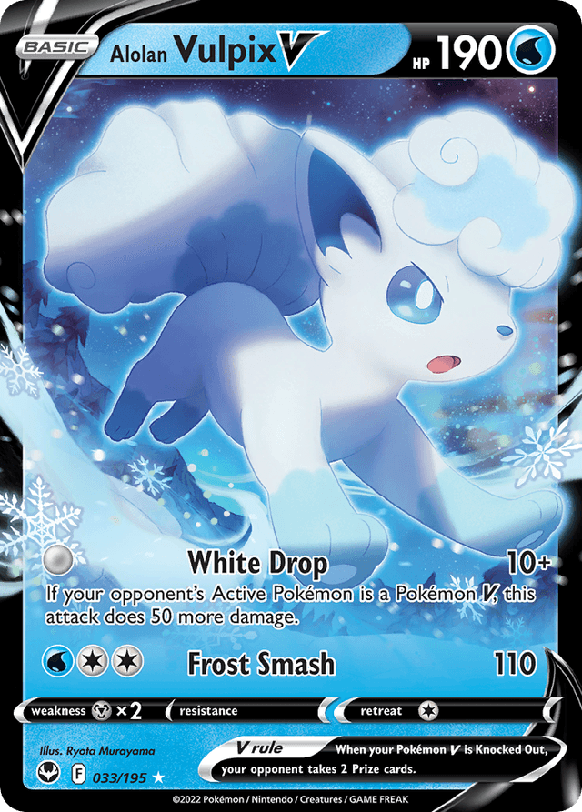 Alolan Vulpix V — Silver Tempest #33