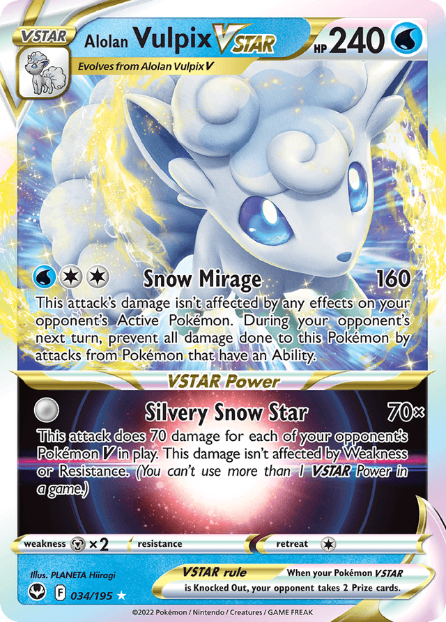Alolan Vulpix VSTAR — Silver Tempest #34