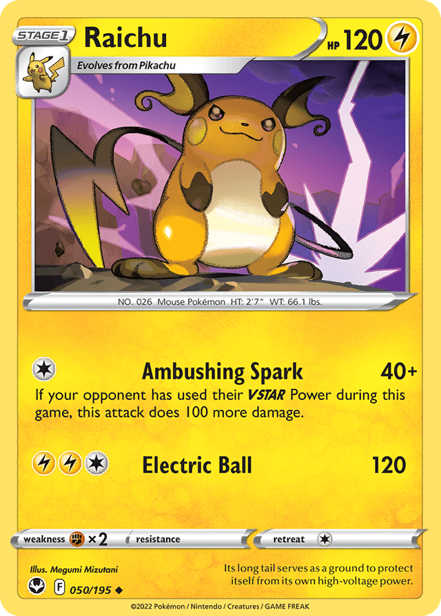 Raichu — Silver Tempest #50