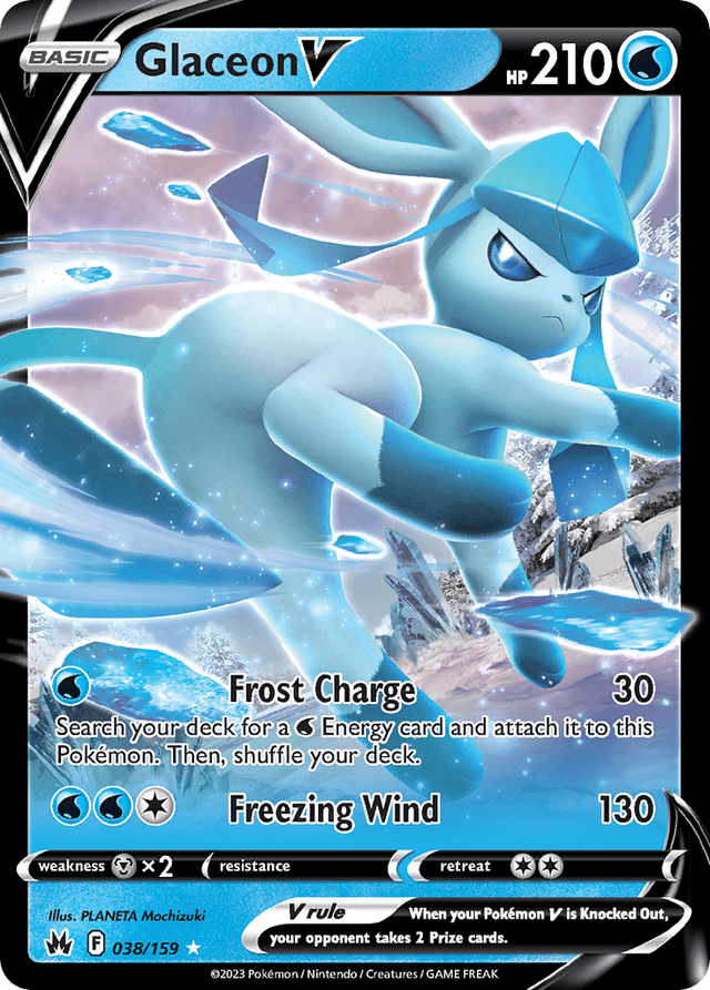 Glaceon V — Crown Zenith #38