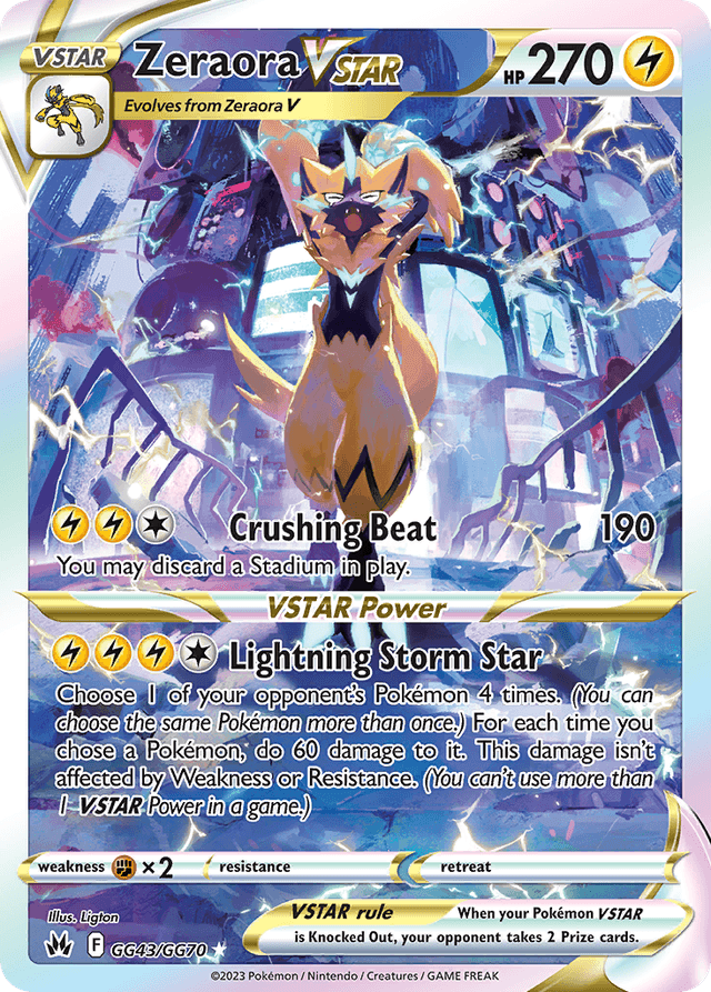 Zeraora VSTAR — Crown Zenith Galarian Gallery #GG43