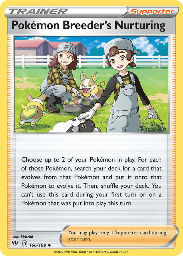 Pokémon Breeder's Nurturing — Darkness Ablaze #166