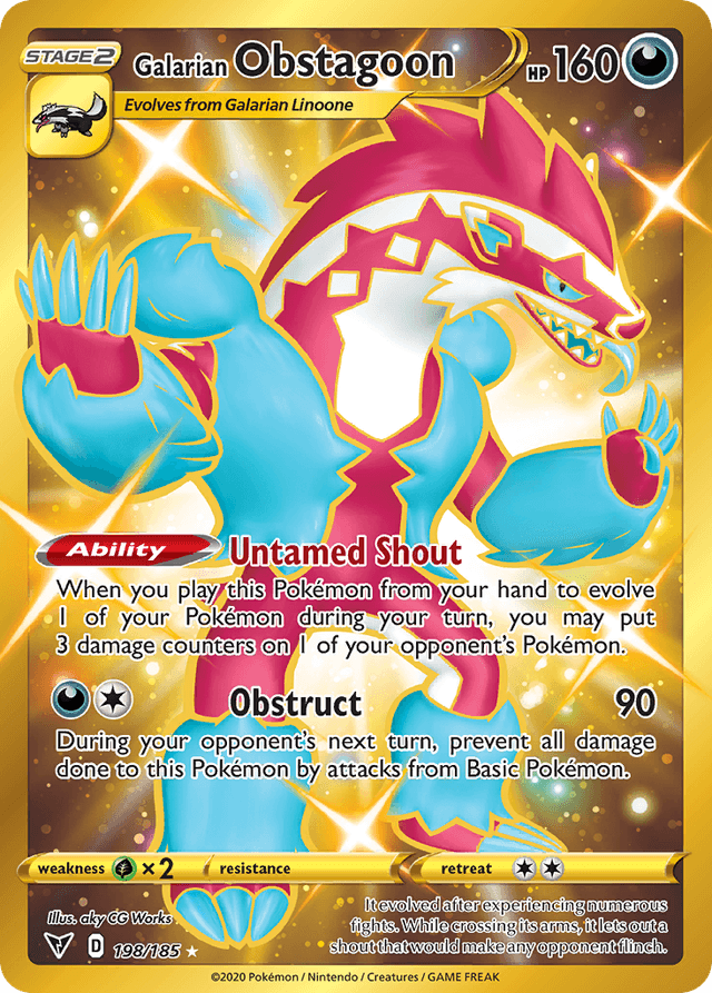 Galarian Obstagoon — Vivid Voltage #198