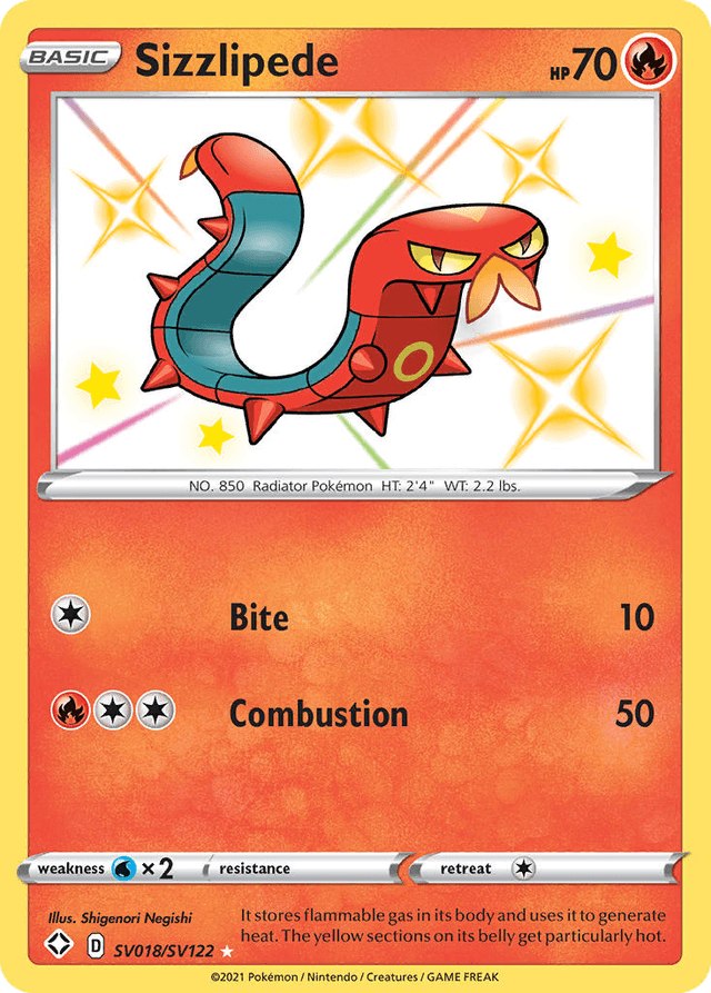 Sizzlipede — Shining Fates Shiny Vault #SV018