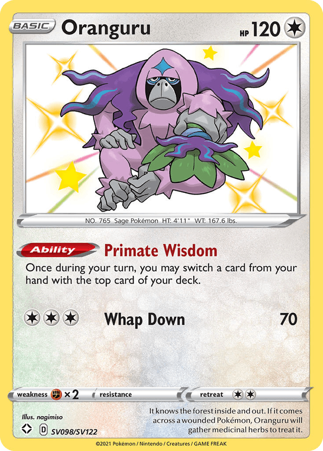 Oranguru — Shining Fates Shiny Vault #SV098