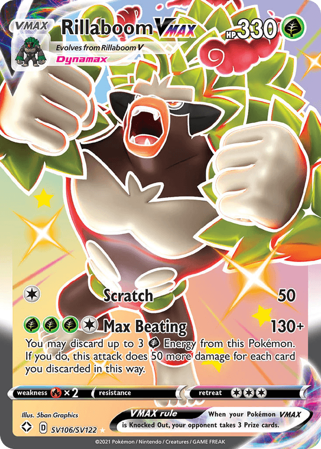 Rillaboom VMAX — Shining Fates Shiny Vault #SV106