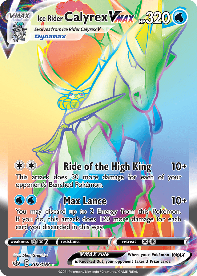 Ice Rider Calyrex VMAX — Chilling Reign #202