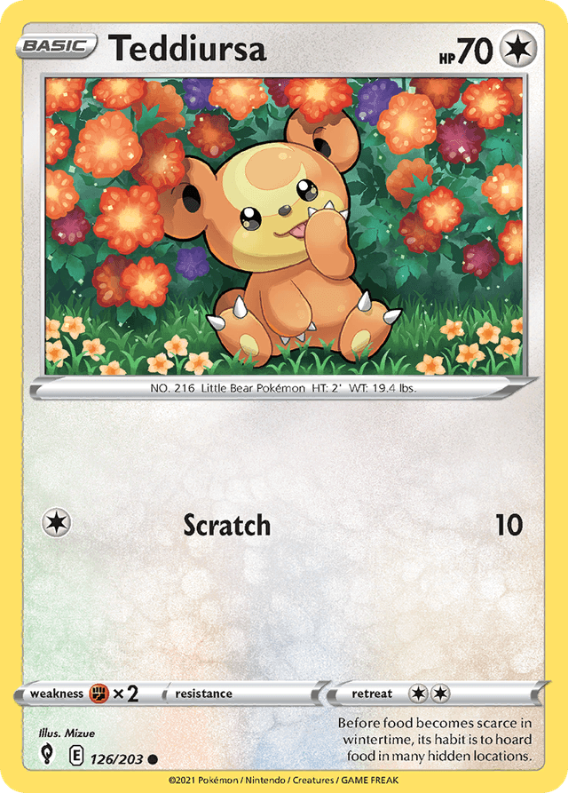 Teddiursa — Evolving Skies #126