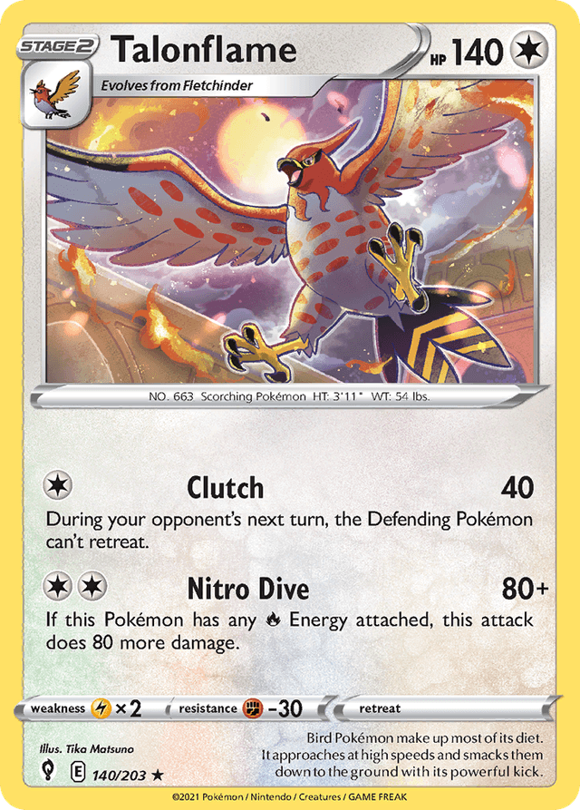 Talonflame — Evolving Skies #140