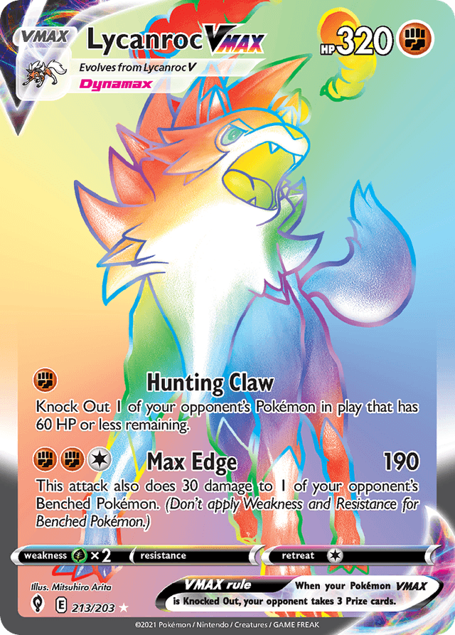 Lycanroc VMAX — Evolving Skies #213