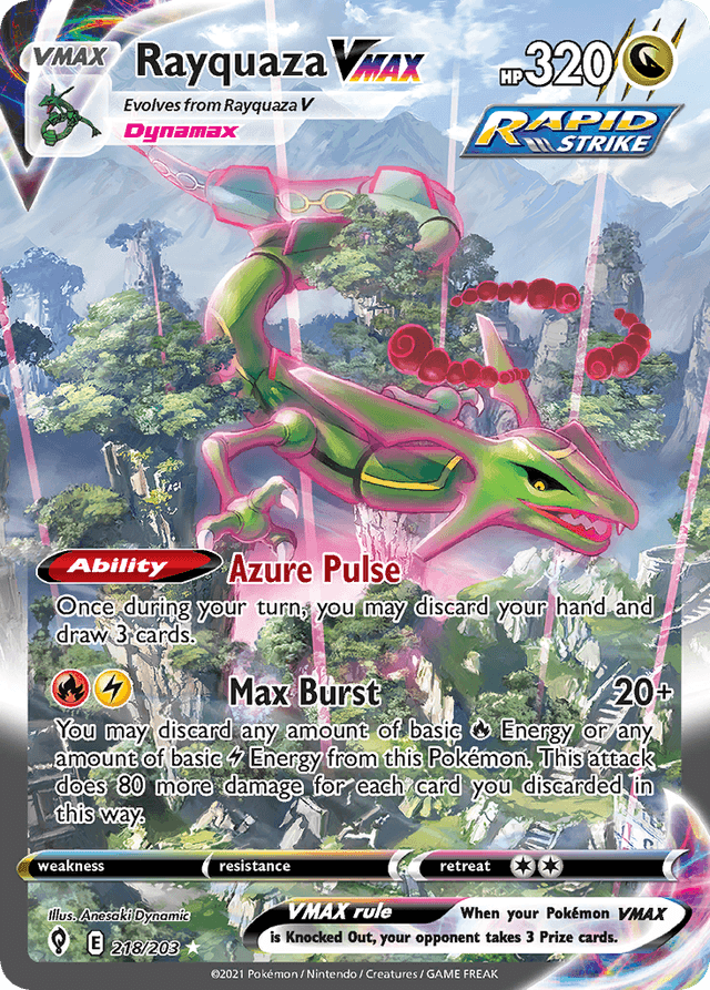 Rayquaza VMAX — Evolving Skies #218