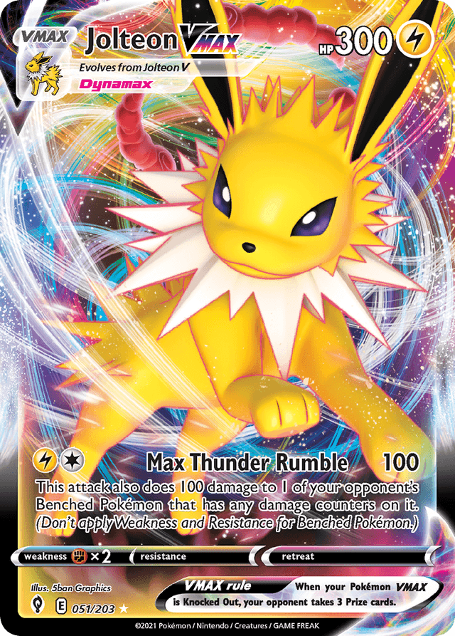 Jolteon VMAX — Evolving Skies #51