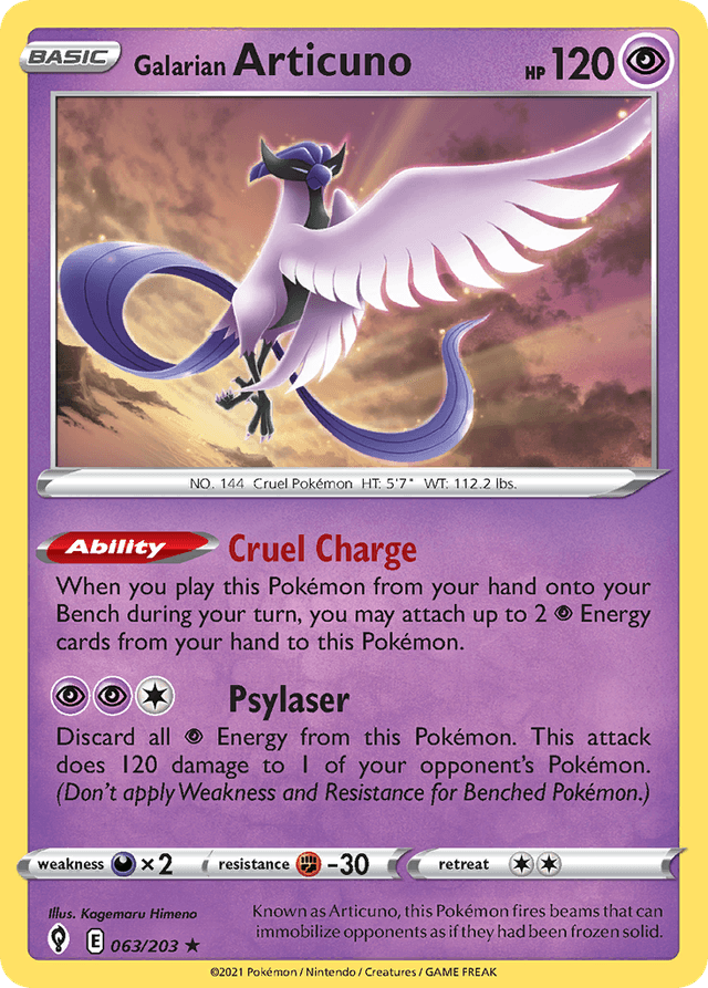 Galarian Articuno — Evolving Skies #63
