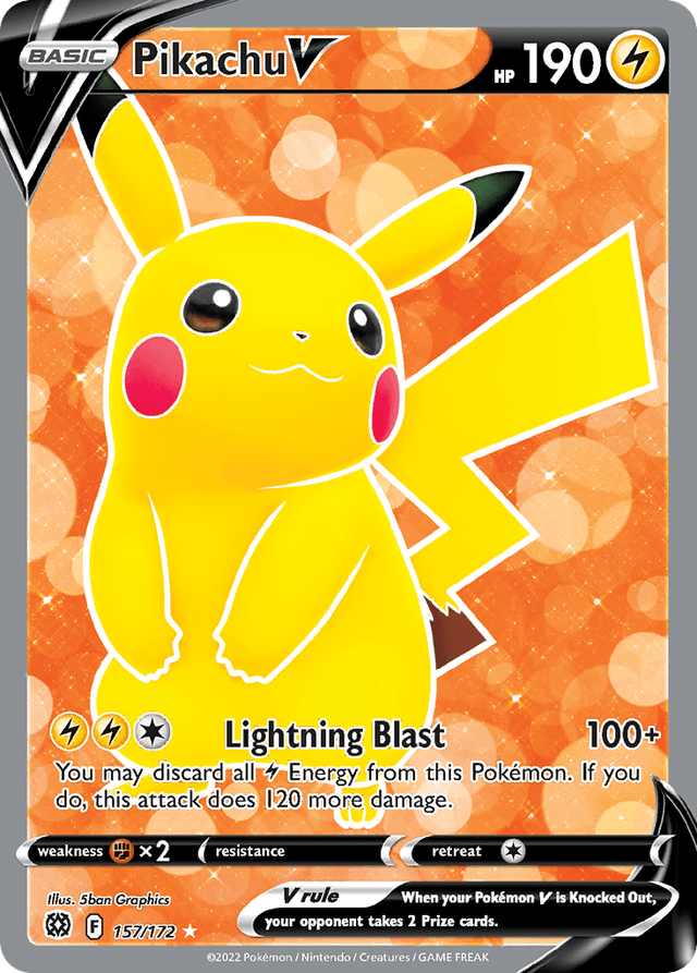 Pikachu V — Brilliant Stars #157