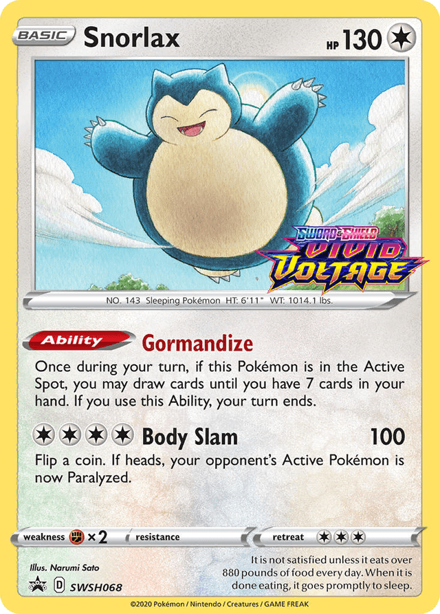 Snorlax — SWSH Black Star Promos #SWSH068