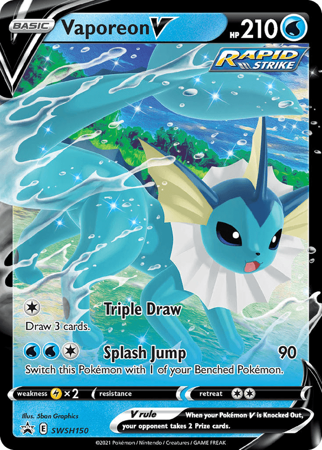 Vaporeon V — SWSH Black Star Promos #SWSH150