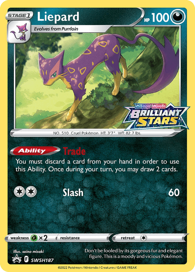 Liepard — SWSH Black Star Promos #SWSH187