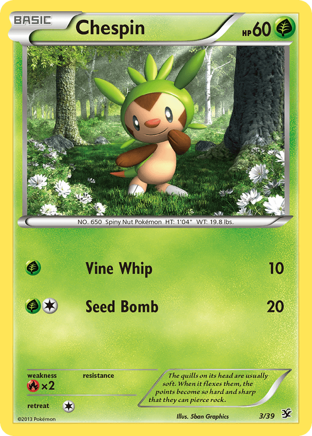Chespin — Kalos Starter Set #3