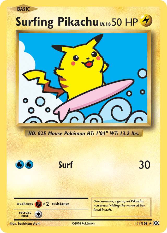 Surfing Pikachu — Evolutions #111